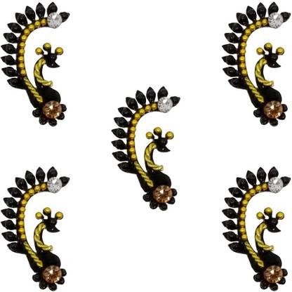 Comet Busters Beautiful Black Peacock Bindis (BV1352) Forehead Green Bindis