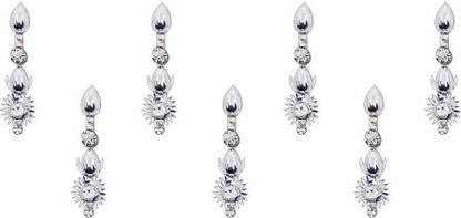Comet Busters Fancy Long Silver Bindi (BIN1715) forehead Silver Bindis