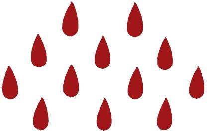 Comet Busters Red Tear Drop Bindis (8mm) (BIN1060) Forehead Red Bindis