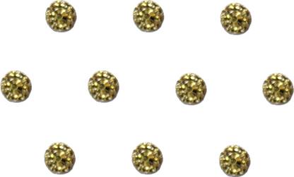 Comet Busters Beautiful Golden Round Bindi for Women (BV1474) Forehead Gold Bindis