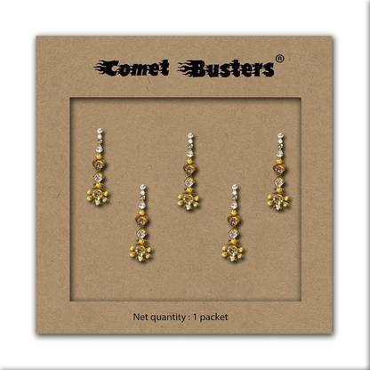 Comet Busters Beautiful Handcrafted Golden Bindis (BV1906) Forehead Gold Bindis