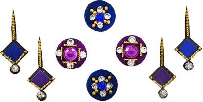 Comet Busters Blue and Purple Mix Assorted Bindi Pack (BV1413) Forehead Multicolor Bindis