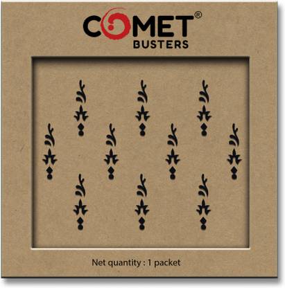 Comet Busters Traditional Handcrafted Black Traditional Bindi For Women (BV142) Forehead Black Bindis