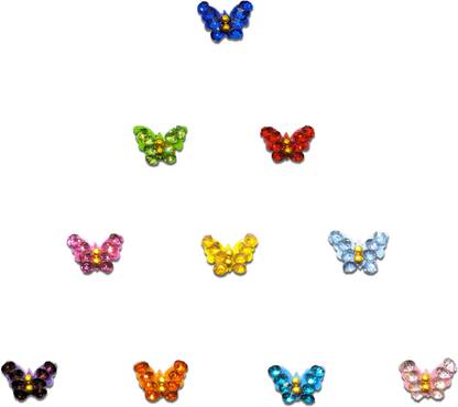 Comet Busters Multicolored Fancy Butterfly Bindis for Women Forehead Multicolor Bindis