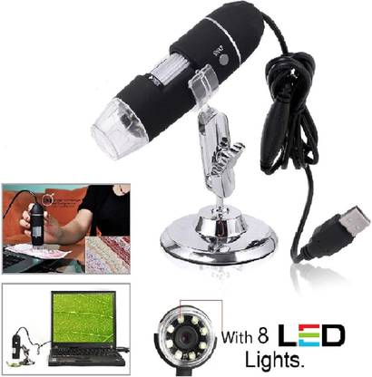 ZVR 40X To 500X Digital USB Microscope Endoscope Telescope 8 LED Camera USB Hub Telescope