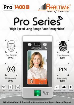 Realtime PRO 1400F WI-FI Time & Attendance (Fingerprint,Card,Face) HIGH SPEED FACE Access Control