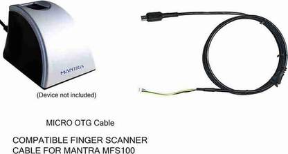 MANTRA mantra100 fingerprint scanor micro cable Access Control, Door Locks, Payment Device, Time & Attendance