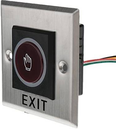 GANGADHAM Door Infrared No Touch EXIT Button Switch Sensor with LED Backlight Access Control