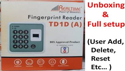 Realtime TD1D Biometric Attendance Machine with Access Control Payment Device