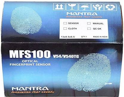 OBBLESS Mantra MFS100 v54 OTG with RD Service Finger Print Scanner (Black) Payment Device