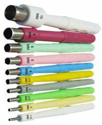Nareseal Disposable Skin Biopsy Punch | Sterile | Sharp and precise (Set of 5) (1.0mm) Biopsy Punch