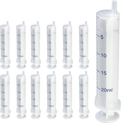 Salco 20 ML Syringe Without Needle, Sterile Tools for Feeding Pets, Meassurment 12 PC Caged Bird Feeder