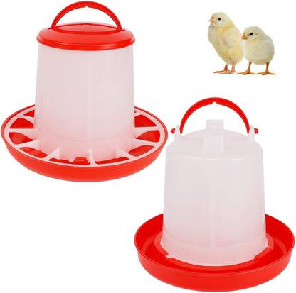 TM&W chicken, quail,duck,turkey, chicks1.5 Kg Feeder 1 Pcs 1.5 Ltr Drinker 1 Pcs=2pc Common Bird Feeder