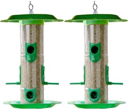 AMIJIVDAYA Large bird feeder with hut (pack of 2) Window Bird Feeder Bird Feeder
