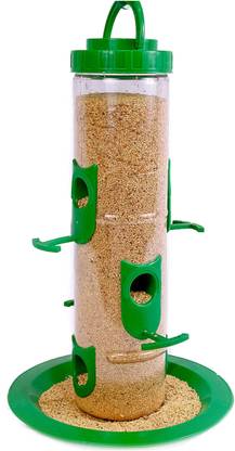 EARTHSHINE Automatic Bird Feeder, Hanging, Balcony, Bottle 6 Nozzle with Tray Window Bird Feeder Bird Feeder