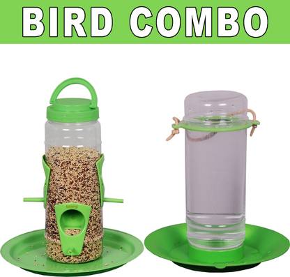 Hallofeed BIRD FEEDER & DRINKER Window Bird Feeder