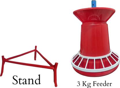 GKI POULTRY 3 Kg Feeder - Semi Automatic Pet Food Dispenser
