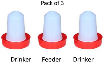 RETROFEEDERS .500G Both drinker(2) and feeder(1) for all birds, quails, poultry chicks,pigeon Common Bird Feeder