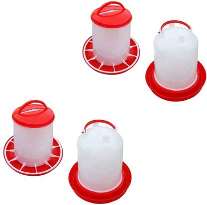 TM&W chicken, quail,duck,turkey, chicks 6 Kg Feeder 2 Pcs 6 Ltr Drinker 2 Pcs=4pcs, Common Bird Feeder