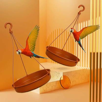 Jantrex Durable Bird Bathing and Feeding Tray Set with Durable Rope and Large Capacity Window Bird Feeder Bird Feeder