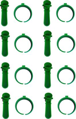 THUNDER STAR Bird Cage Bottle Drinker with Ring, Cups for Any Bottle use (Pack of 16 Pieces) Caged Bird Feeder