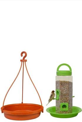 SOJITRA Bird Food Feeder Tower and Bird Water Feeder Combo Set for Sparrow. Blue Bird Bird Feeder