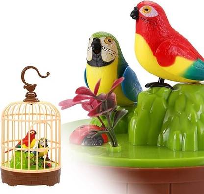 Kavin Small Size Artificial Hanging Bird Cage for home décor (Multicolour) Bird House