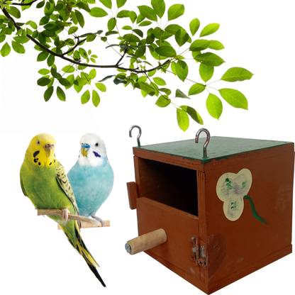 Jainsons Pet Products Bird Nesting Box Bird House Breeding Box for Lovebirds, Cockatoo, Budgie Bird House