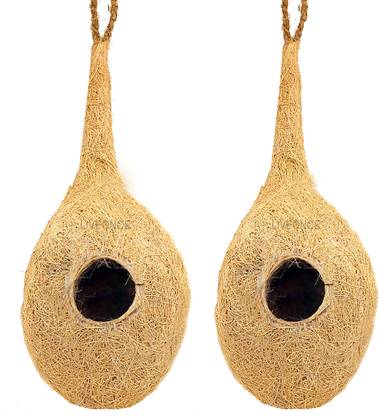 LIVEONCE Natural Bird NEST-pack of 2 Bird House
