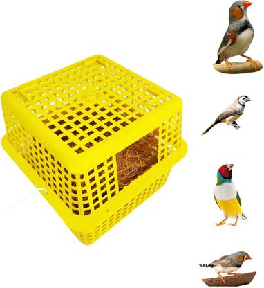 Greenrock Birds Breeding Box for Type Small Birds for Cage Finches Bird Nest (Pack Of 1) Bird House