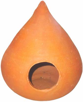 ZENRISE Terracotta Bird House for Finches Sparrow and Small Birds Bird House
