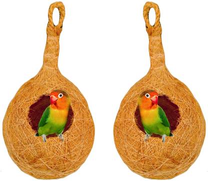 ZENRISE Set of 2 sphere shape Coir Bird nest Bird House