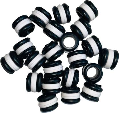 harry enterprises Black & White New Design Rubber 10 pcs Pigeon Foot Ring Bird Shoulder Guard