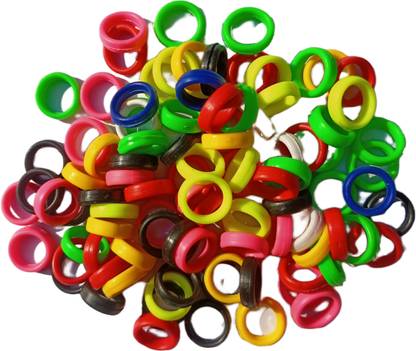 Kailash Pigeon Multicolor New Rubber Foot Ring 20 Pcs Bird Shoulder Guard