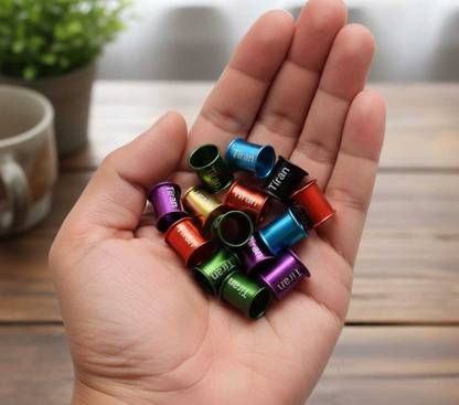 Kailash Pigeon Multicolour Plastic Sound Foot Ring 40Pcs Bird Shoulder Guard