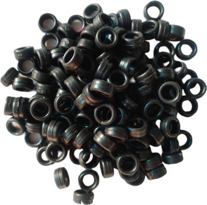 harry enterprises Black Hard Rubber 40 pcs Pigeon Foot Ring Bird Shoulder Guard