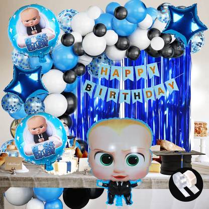 CAMARILLA Baby Boss Theme Birthday Decorations Combo