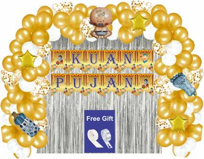 Naveen KUAN PUJAN PARTY DECORATION SET BANNER BALLOON