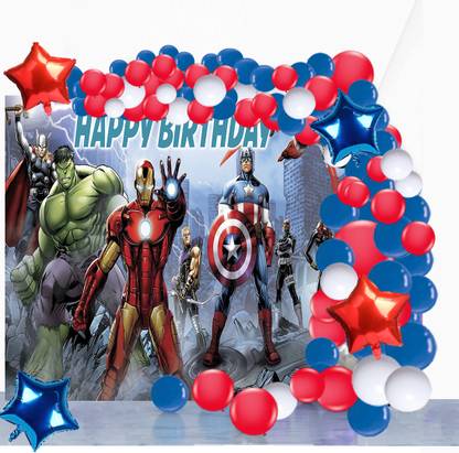 Theme My Party Avengers Theme Birthday Party Combo Kit