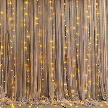 Fun and Flex White Decoration Net with Led Fairy Lights for Cabana Tent Home Decoration