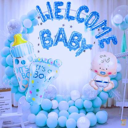 RP Bazaar New Born Baby Welcome Decorations for Boys - Welcome Home Baby Decor for Boys