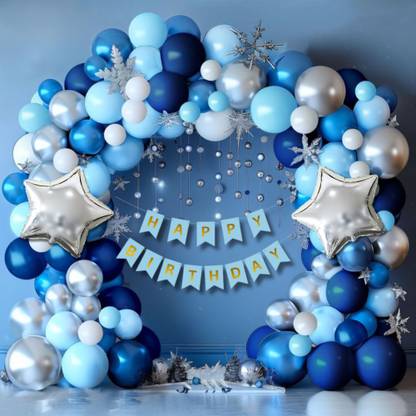 GALiMO HBD Dasing Blue with Star Decoration Theme For Celebration.