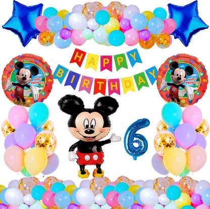 Choice Corner Happy Birthday Combo Kit For Mickey Mouse Theme Birthday Party Decoration