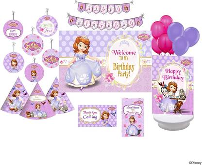 Pretty UR Party Sofia the First Party Decorations Kit, Sofia the First Supplies