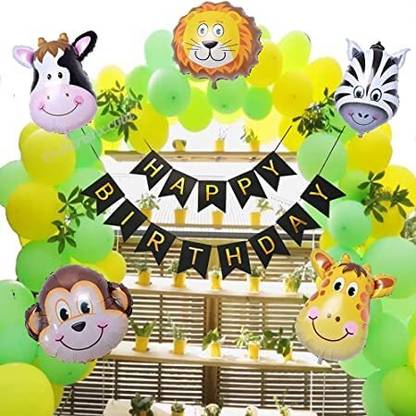 Prihit Forest Theme Birthday Party Decorations 47 Pcs - Jungle Theme