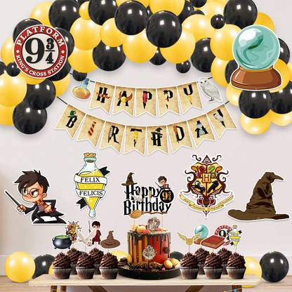 ZYOZI Harry Potter Birthday Decorations, Harry Potter Birthday Party Supplies for Kids