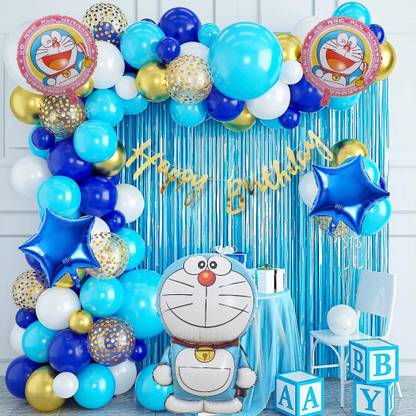 ANILOONS Doraemon Birthday Party Decoration Set.