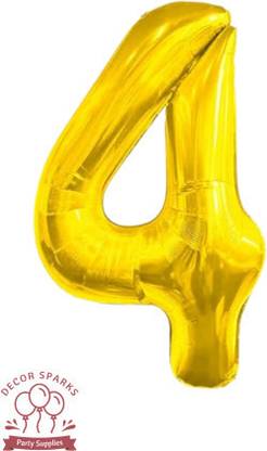 DECOR SPARKS 4 Number Foil Balloon