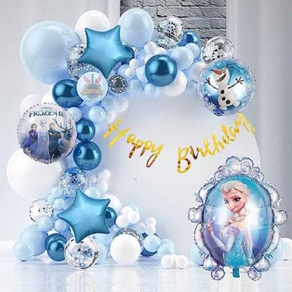 Rainy Decor Presents Frozen Elsa theme Birthday Decoration Combo / Kit / Pack / Set
