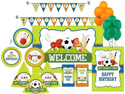 Pretty UR Party Sports Birthday Party Decorations Kit , Sports & friends party Supplies